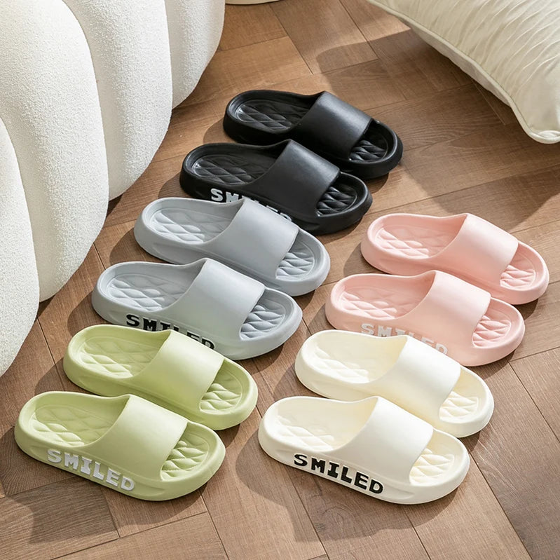 Fashion Concise Summer Couple Non-slip Soft Slides Lithe Comfort Sandals Men Women Casual Slippers Ladies' Home Flip Flops