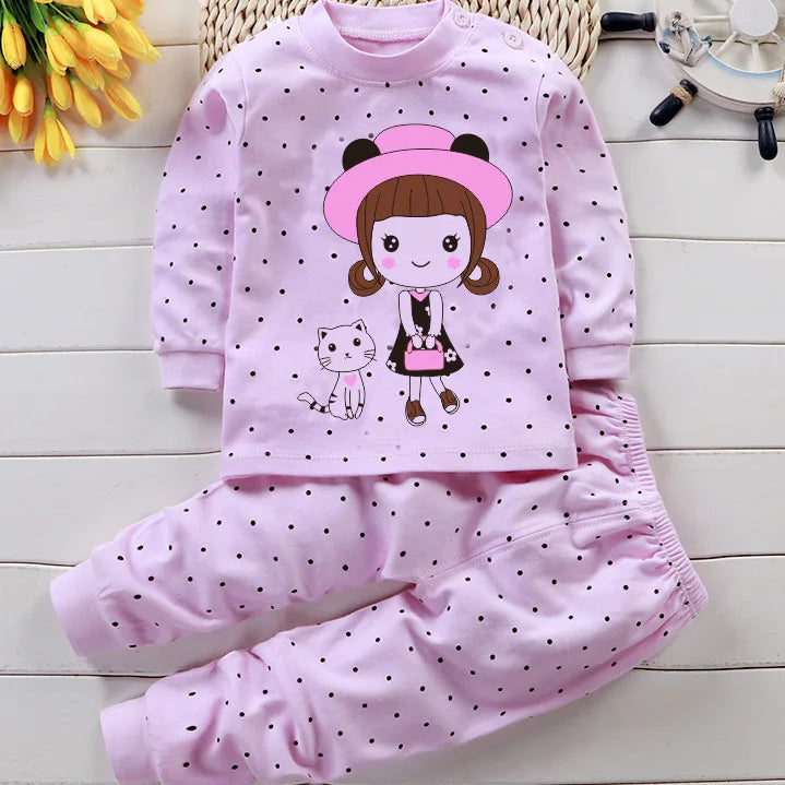 Kids Clothes Children Sets Children's Clothing Boys Girls Cotton Autumn winter Clothing Pants Sleepwear Underwear Christmas Gift Style14 thick