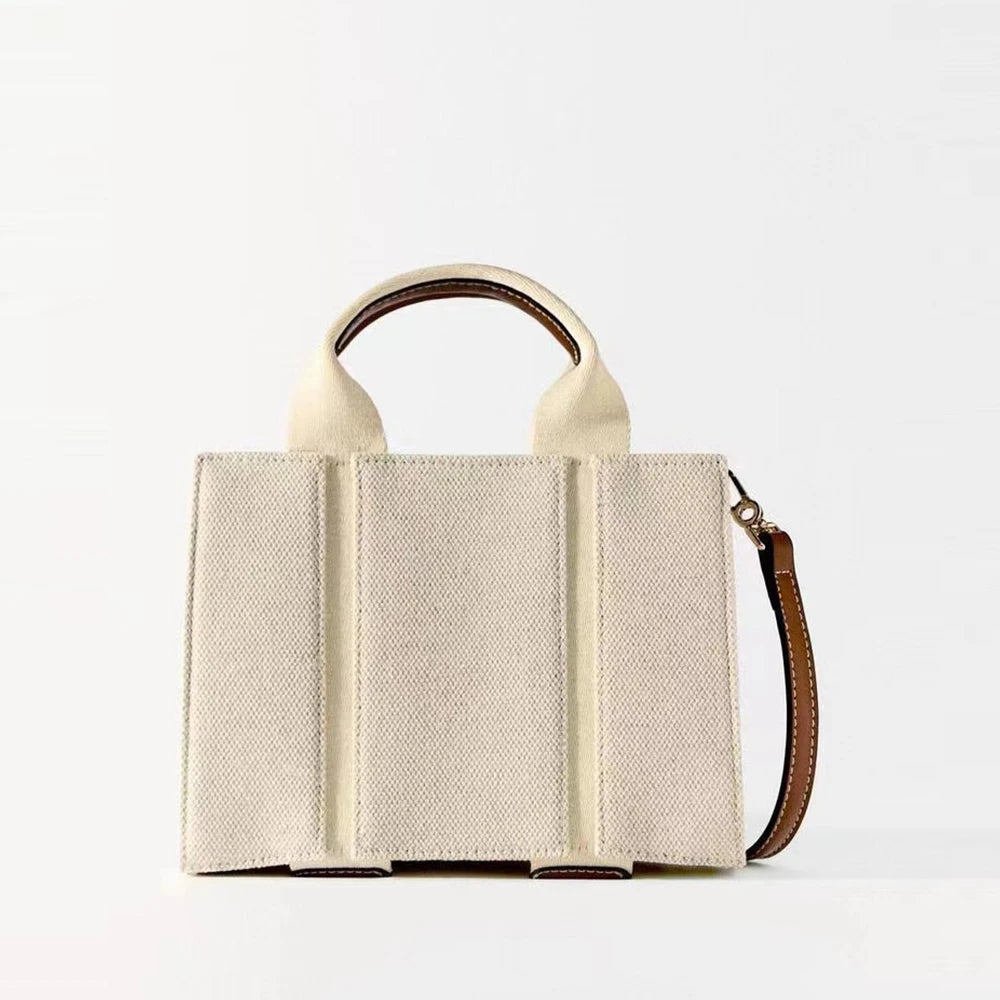 Fashion Designer Canvas Tote Bags for Women Casual Purses and Handbags Luxury Brands Shoulder Crossbody Bag New Shopper Clutch brown 22x7.5x16cm