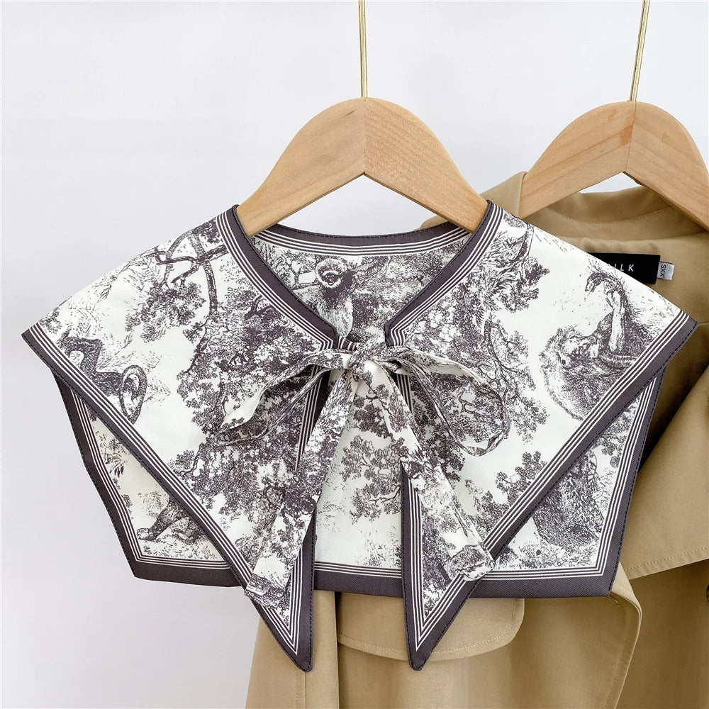 Capes New Style Shoulder Scarf Shawl Women False Collar Air Conditioning Room Shawl Decoration With Knotted Scarf Cloak 22 One Size