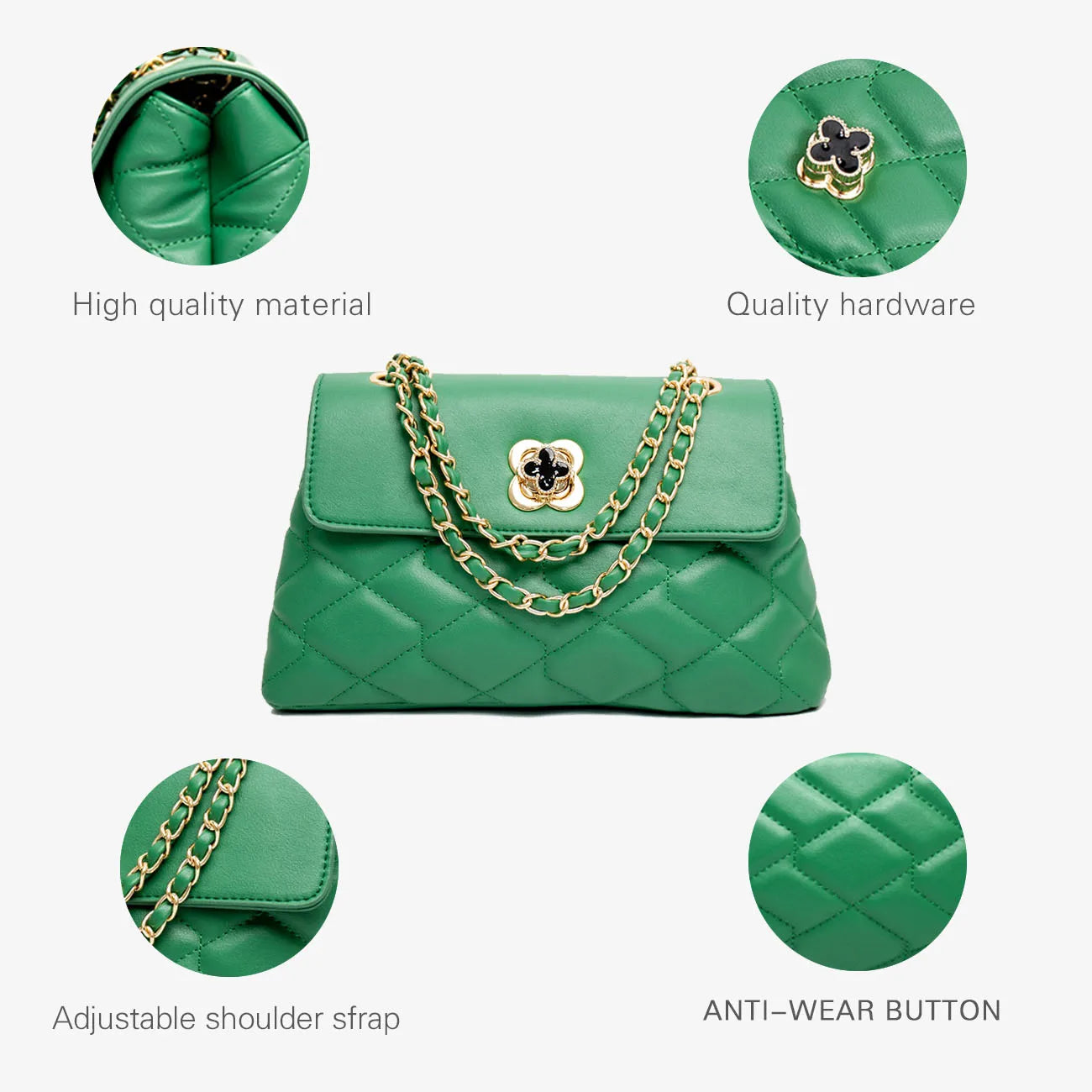 Fashion mini purse and Tote Leather women's One shoulder Clutch chain women's purse