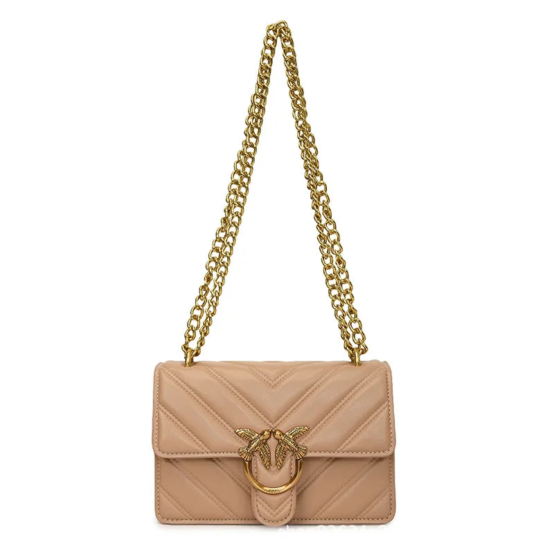 Rhombus Chain Swallow Bag 2025 New Versatile Small Square Bag Fashionable Foreign Style Shoulder Messenger Bag