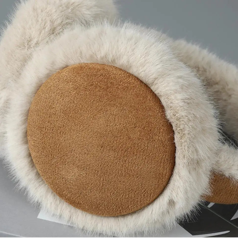 Plush Ear Muffs Warmer Foldable Ear Cover for Women Men Winter Warm Earflaps Outdoor Cold Protection Ear-Muffs Ear Cover Fashion D-1