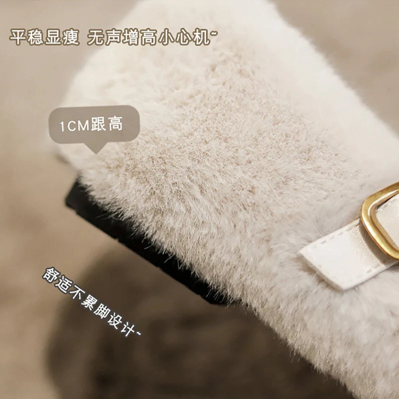 winter women's outerwear shoes Plush warm anti-ski boots Ladies' casual flats fashion design party and work wear 41-43