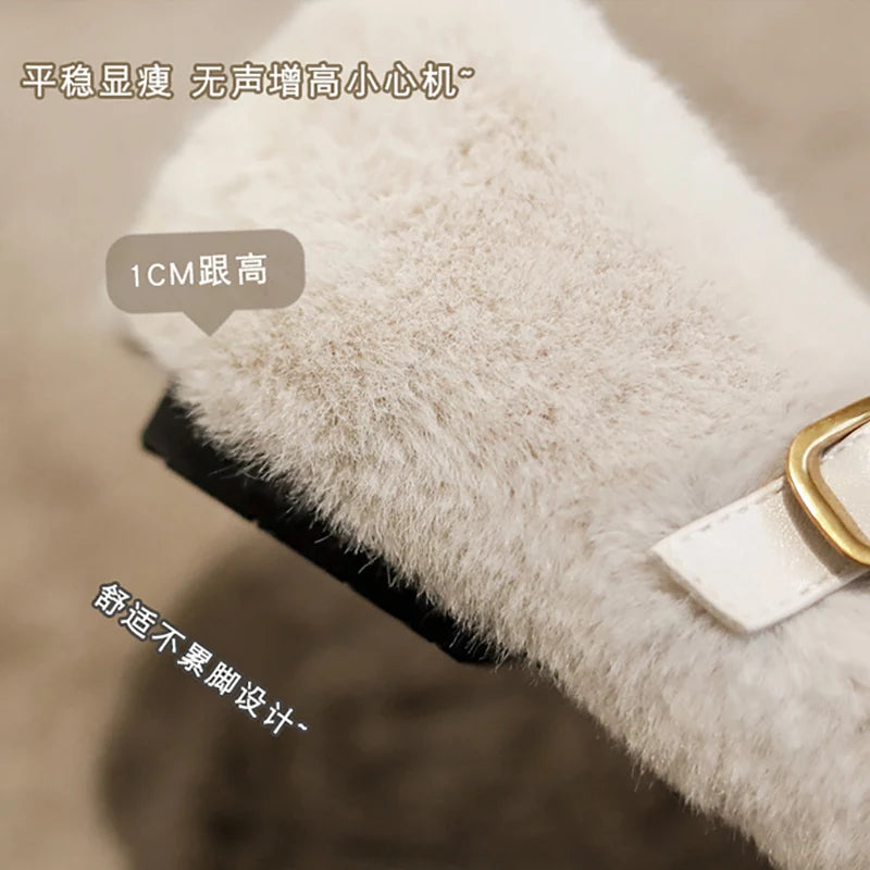 winter women's outerwear shoes Plush warm anti-ski boots Ladies' casual flats fashion design party and work wear 41-43