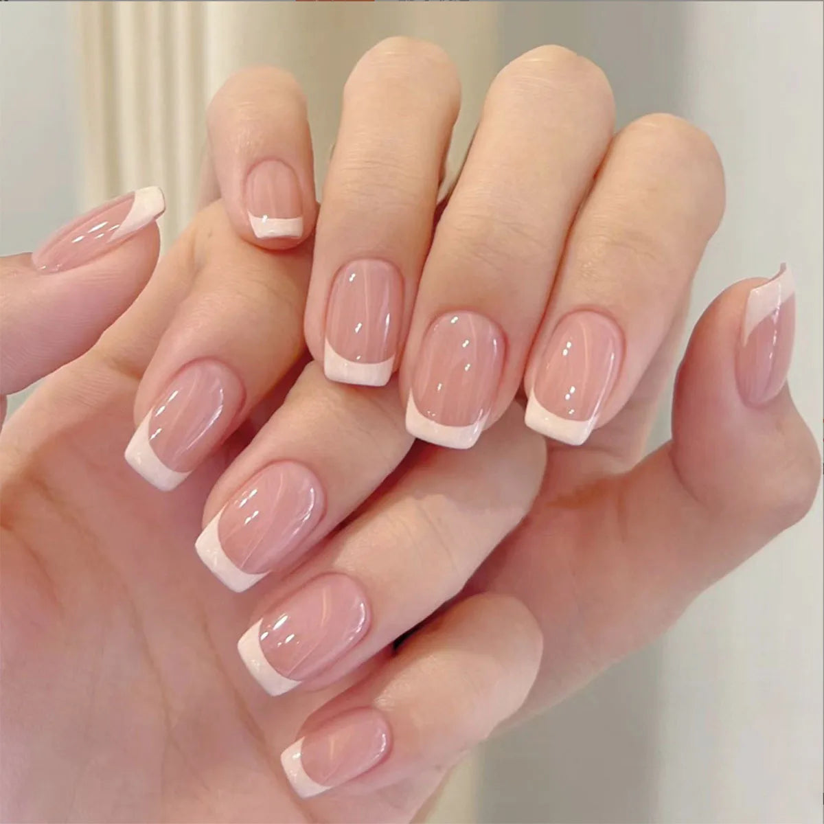 24pcs Press on Nails Square Flower False Nails Wearable Stick-on Nails Fake Nail Uñas Postizas Mujer Накладные Ногти 네일팁