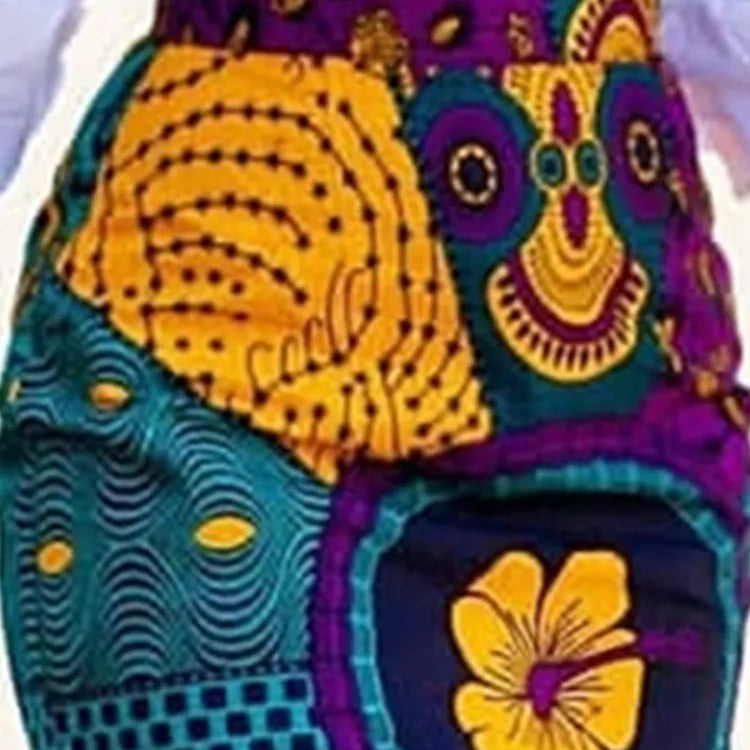 Women Summer Print Skirt Vintage Floral African Fashion High Waist Tassel Classy Modest Elegant Retro Jupes Falads Drop Shipping