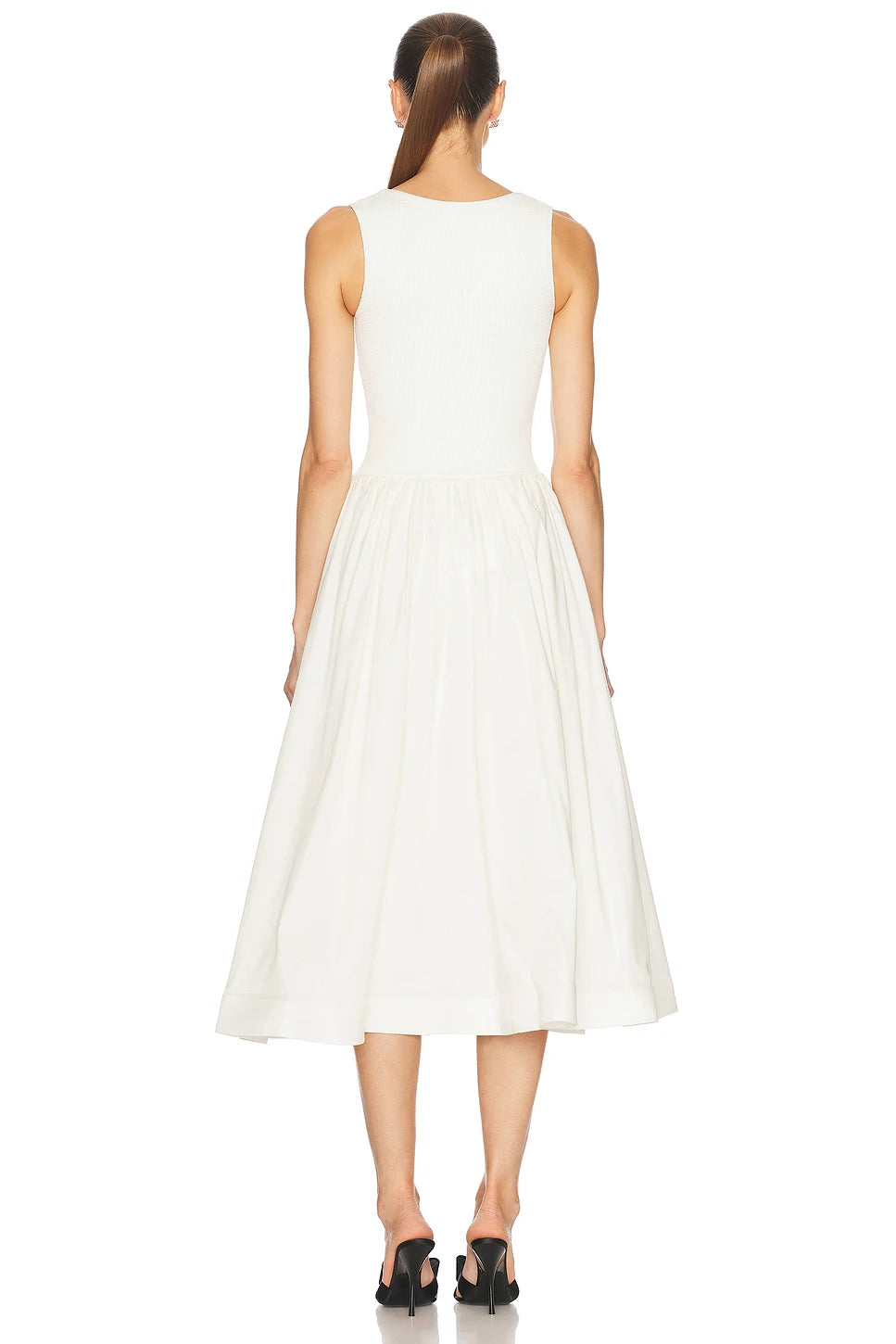 New Arrival White Color Women Sleeveless Sexy O-Neck Straight Long Dress Elegant Evening Party Celebrity High Street Wear