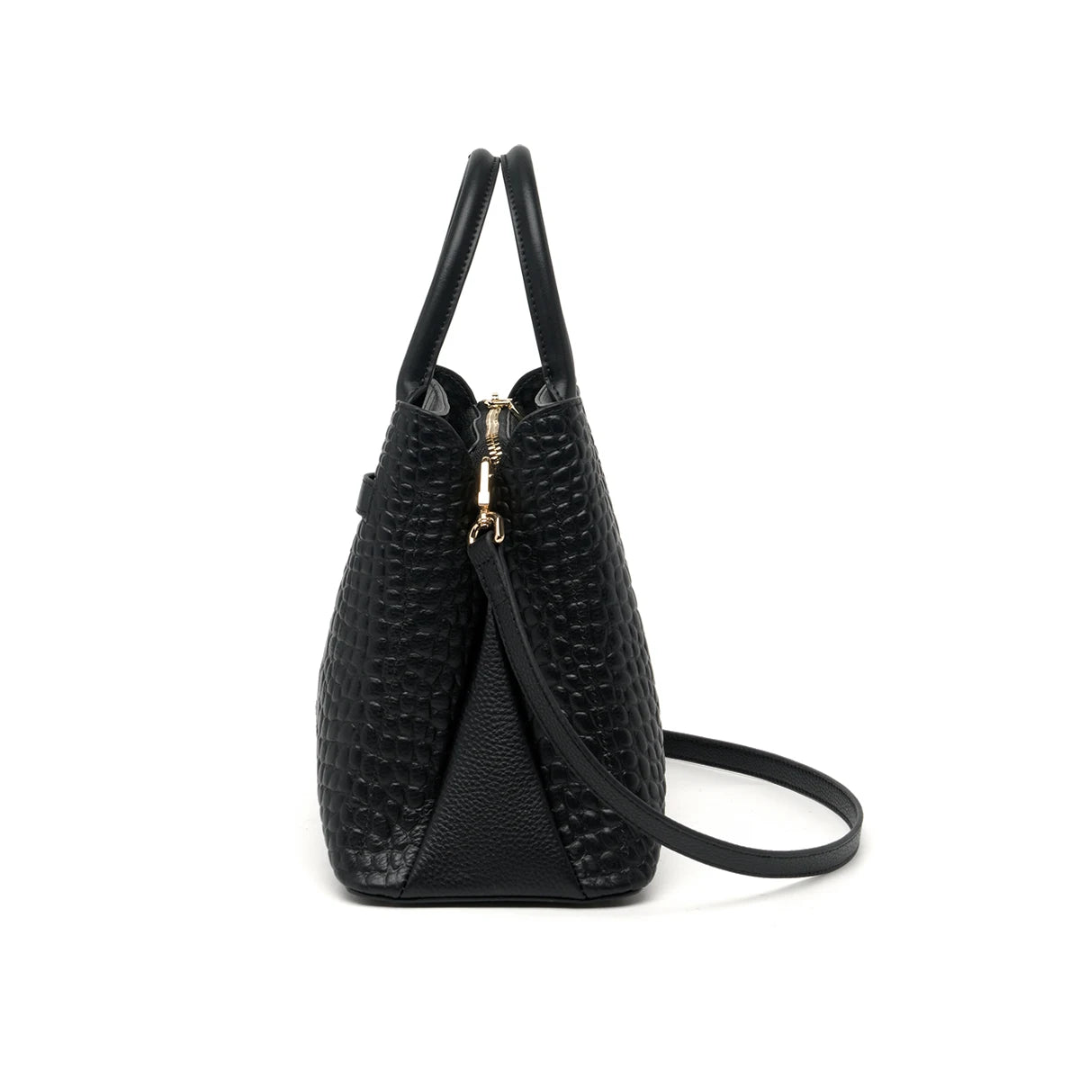 Leather Women's Handbags Black Color New Tote Bag Skin COW Ladies Purses Winter