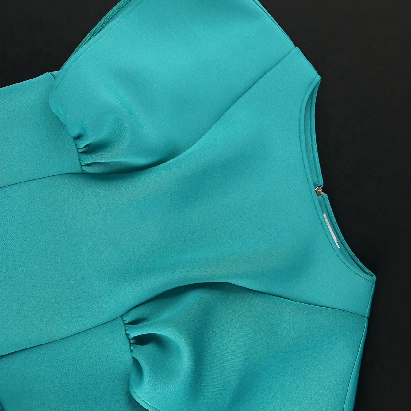 Green Sheath Dresses O Neck Short Flying Sleeve High Waist Slim Fit Office Lady Evening Cocktail Party Gowns Outfits 2024 New