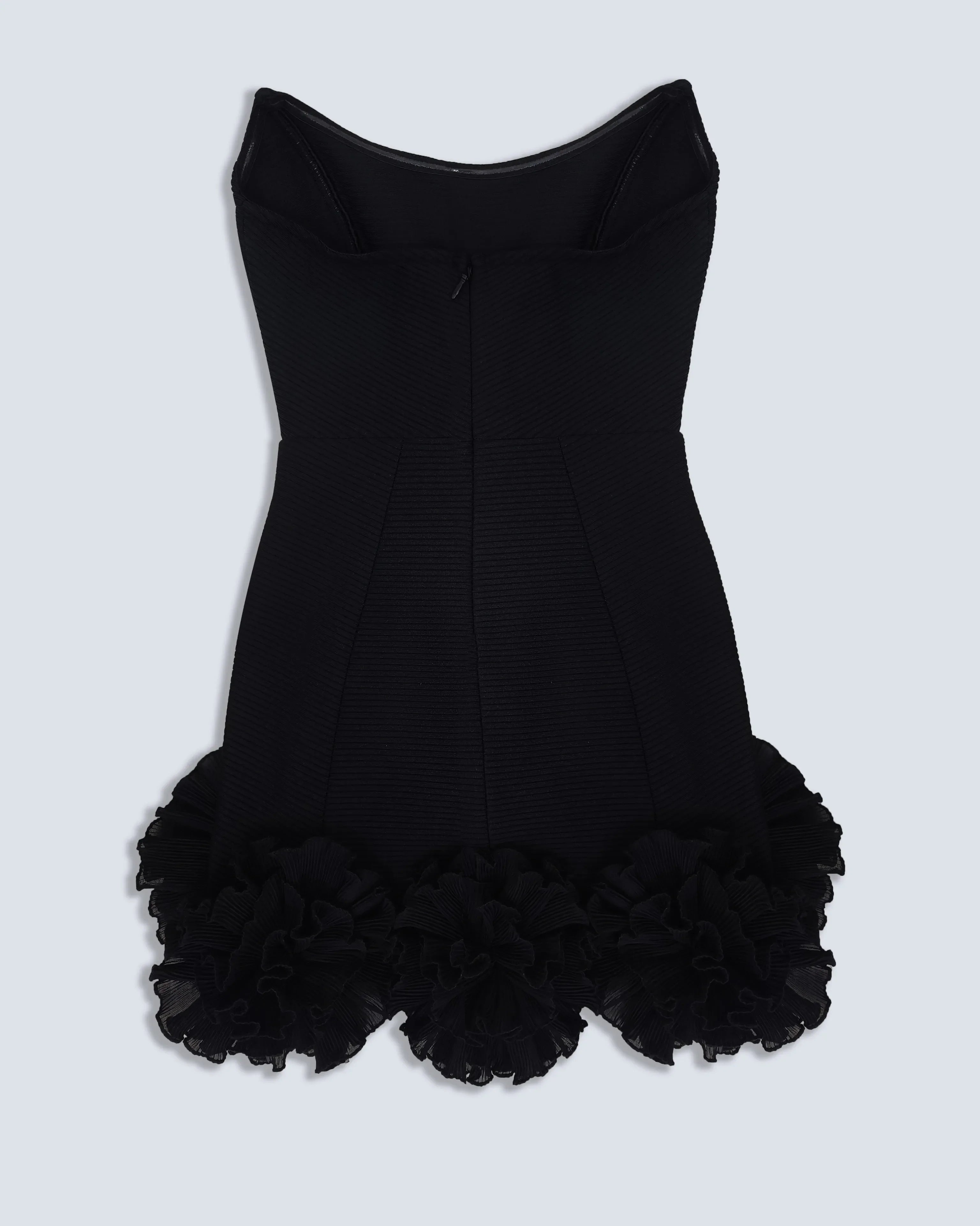 Women Sexy Strapless Bodycon Mini Bandage Dress Florals Celebrate Girls' Birthday Party Nightclub Outfit