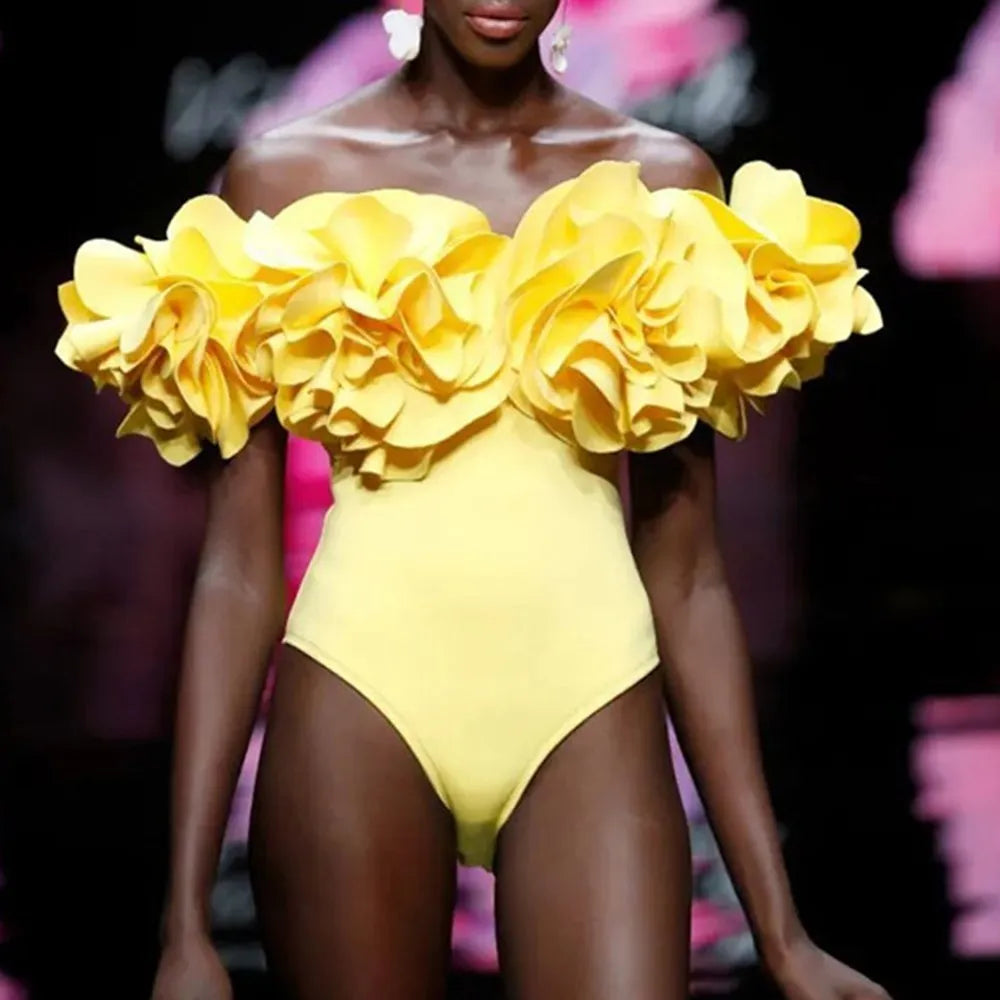 TWOTWINSTYLE Solid Patchwork Appliques Jumpsuit For Women Slash Neck Sleeveless High Waist Slimming Jumpsuits Female Fashion New