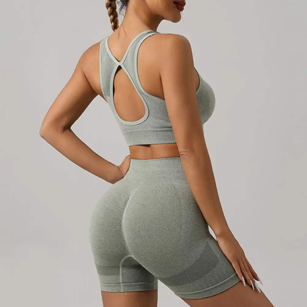 Women Sports Suit Yoga Outfit Exercise Set for Women High Waist Leggings Sports Bra Fitness Outfit for Gym Workout Yoga Bra