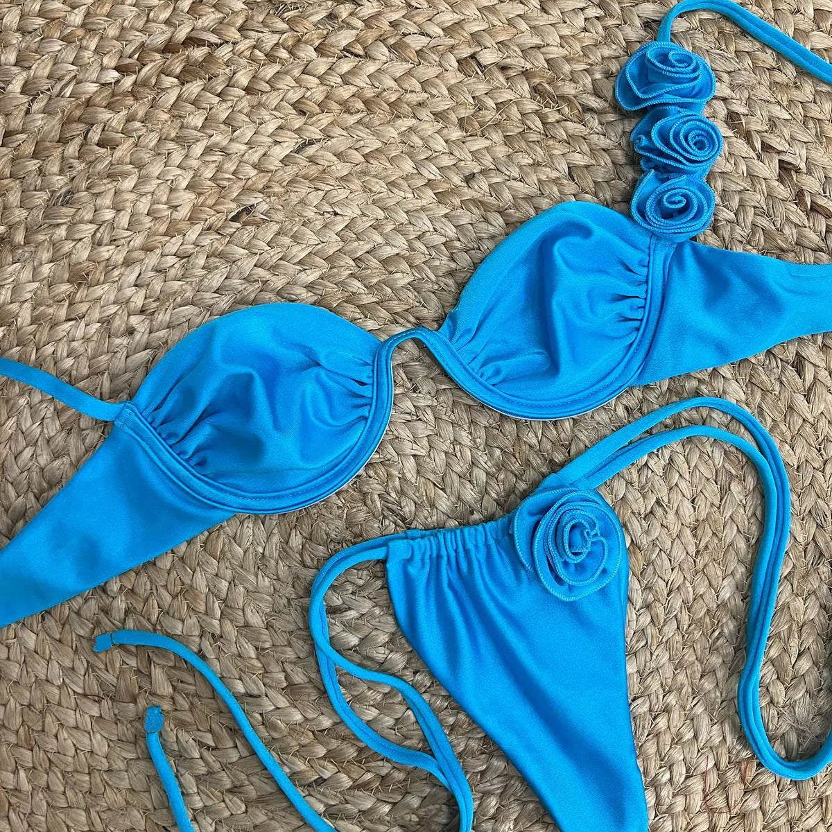 Push Up Bikini Sexy Women Swimsuit Female Swimwear Sexy Bikini Set Brazilian Biquini Floral Swimming Suit Bandage Beachwear DJC339901