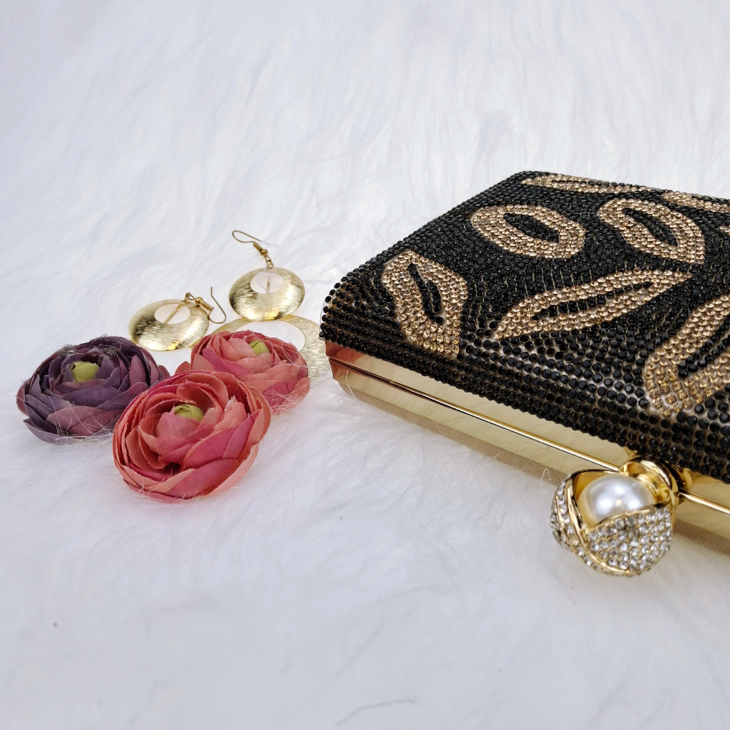 Fashion Mobile Phone Handbag Evening Party Bag Rhinestone Decoration Banquet Bag