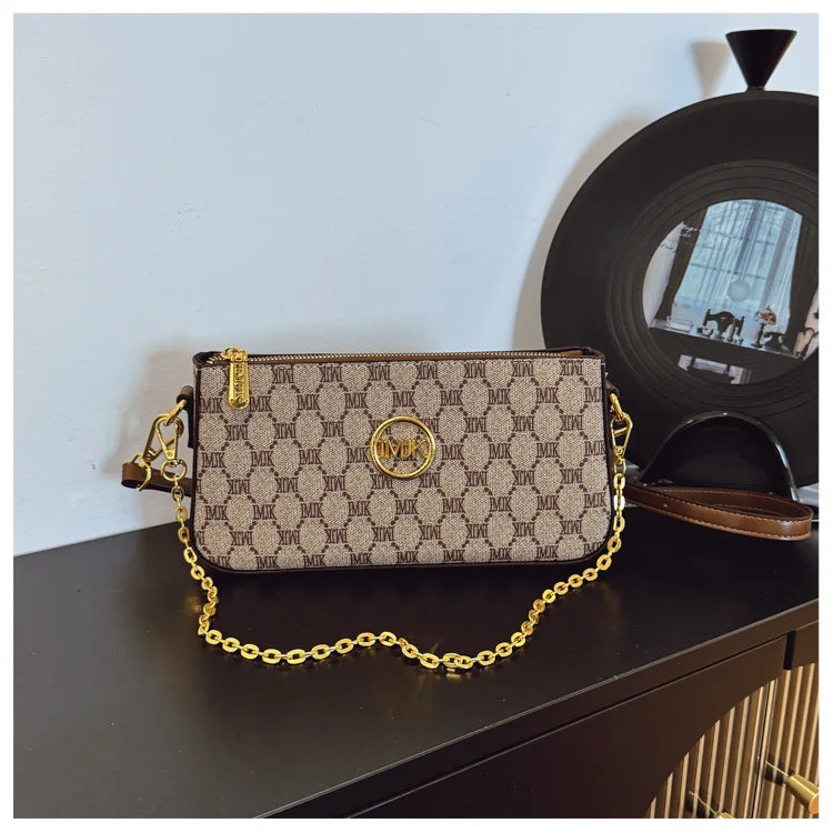 Winter Fashion Popular Luxury Bag New Trend Versatile Women's Bag Shoulder Messenger Bag Printed Chain Small Square Bag Women