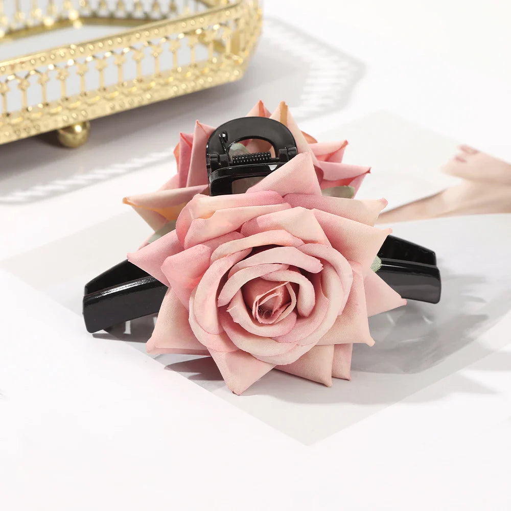 Haimeikang Large Size Flower Hair Clip Claws Hair Crab For Thick Hair Barrettes Hairpins Women Summer Fashion Hair Accessories 4192C-11CM