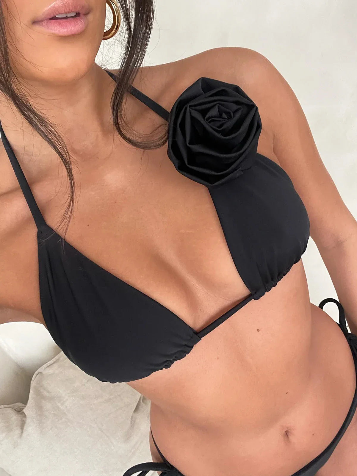 3 Pieces Bikini Women Swimsuit Female Swimwear Flower Beachwear Swimming Suit Bathing Suit Bikini Set Skirt Sarong Biquini