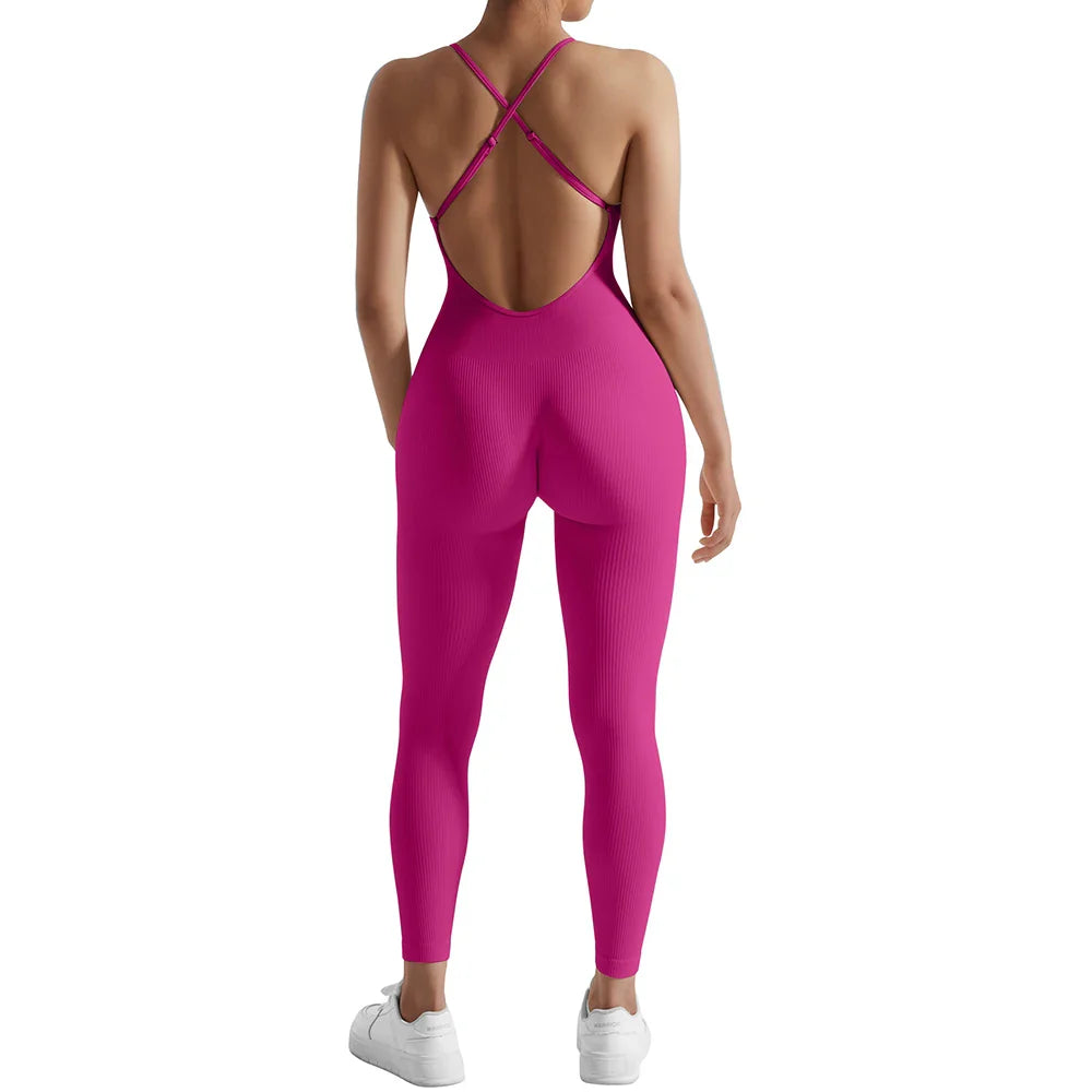 Bodycon Jumpsuits Women Sportwear Casual Streetwear Fitness Outfit Gym Clothings Rompers Overalls Playsuits Bodysuit Female