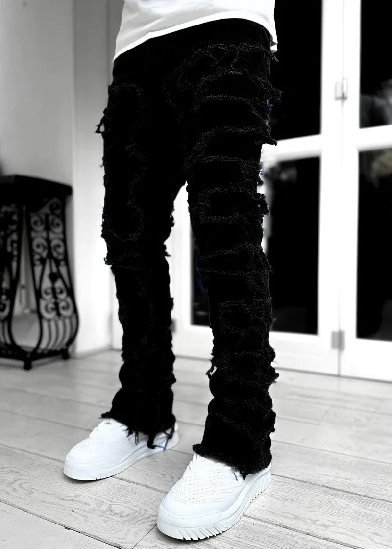 Fall Men Pink Jeans Pants Hip Hop Y2K Jeans US EURO Men's Trousers Clothing ropa hombre Black Jeans