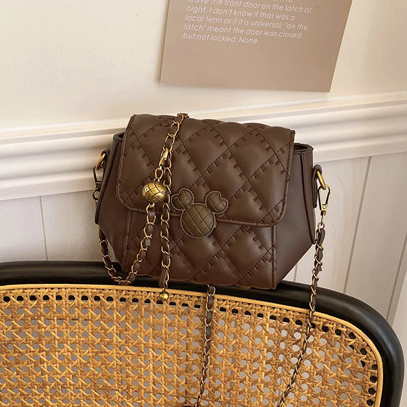 Winter Popular High-end Fashion Bag Women's 2026 Light Luxury Designer Chain Bag Single Shoulder Oblique Span Small Square Bag