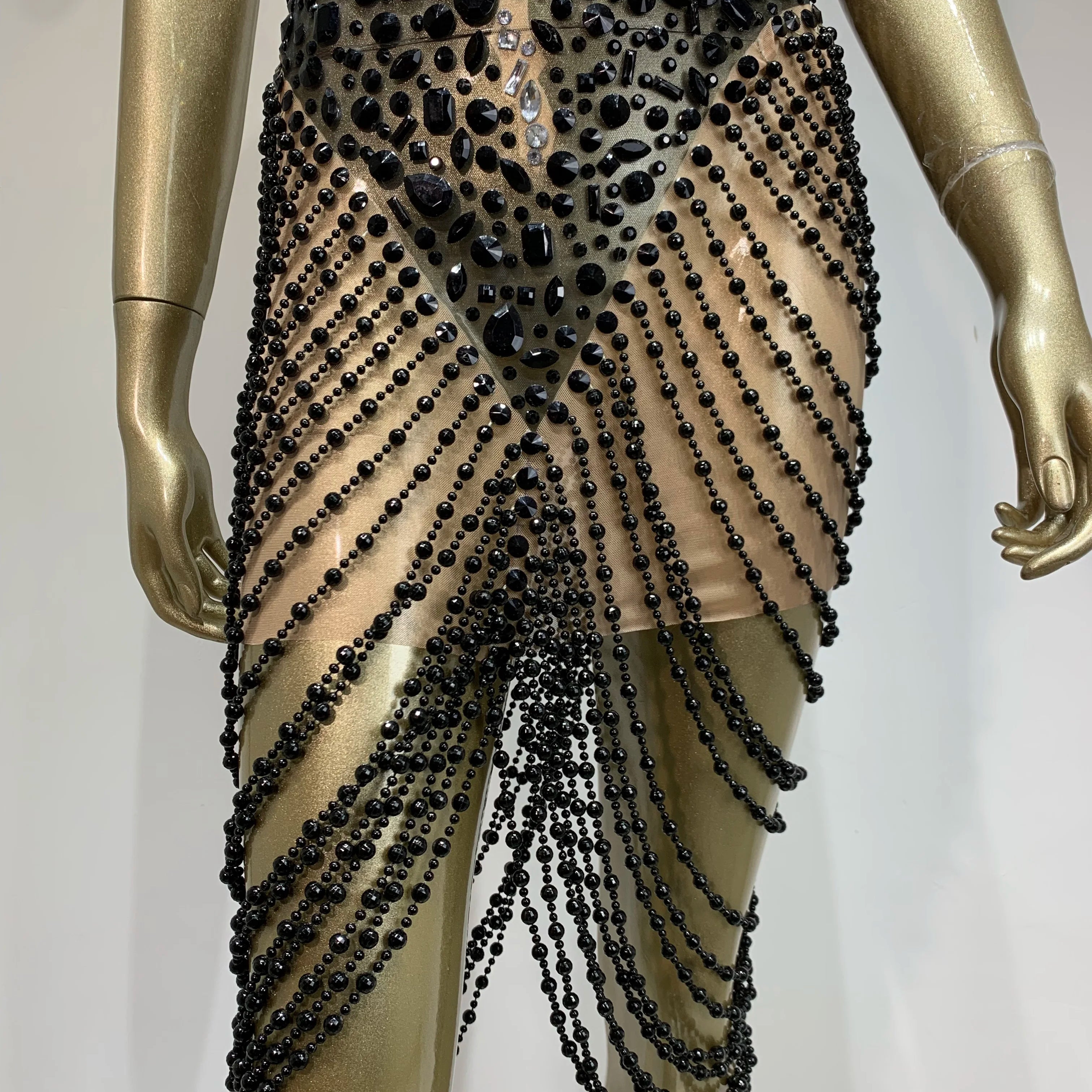 Women Sexy Backless Halter Crystal Diamonds Patchwork Mini Dress Birthday Party Costume Bar Nightclub Stage Performance Dress