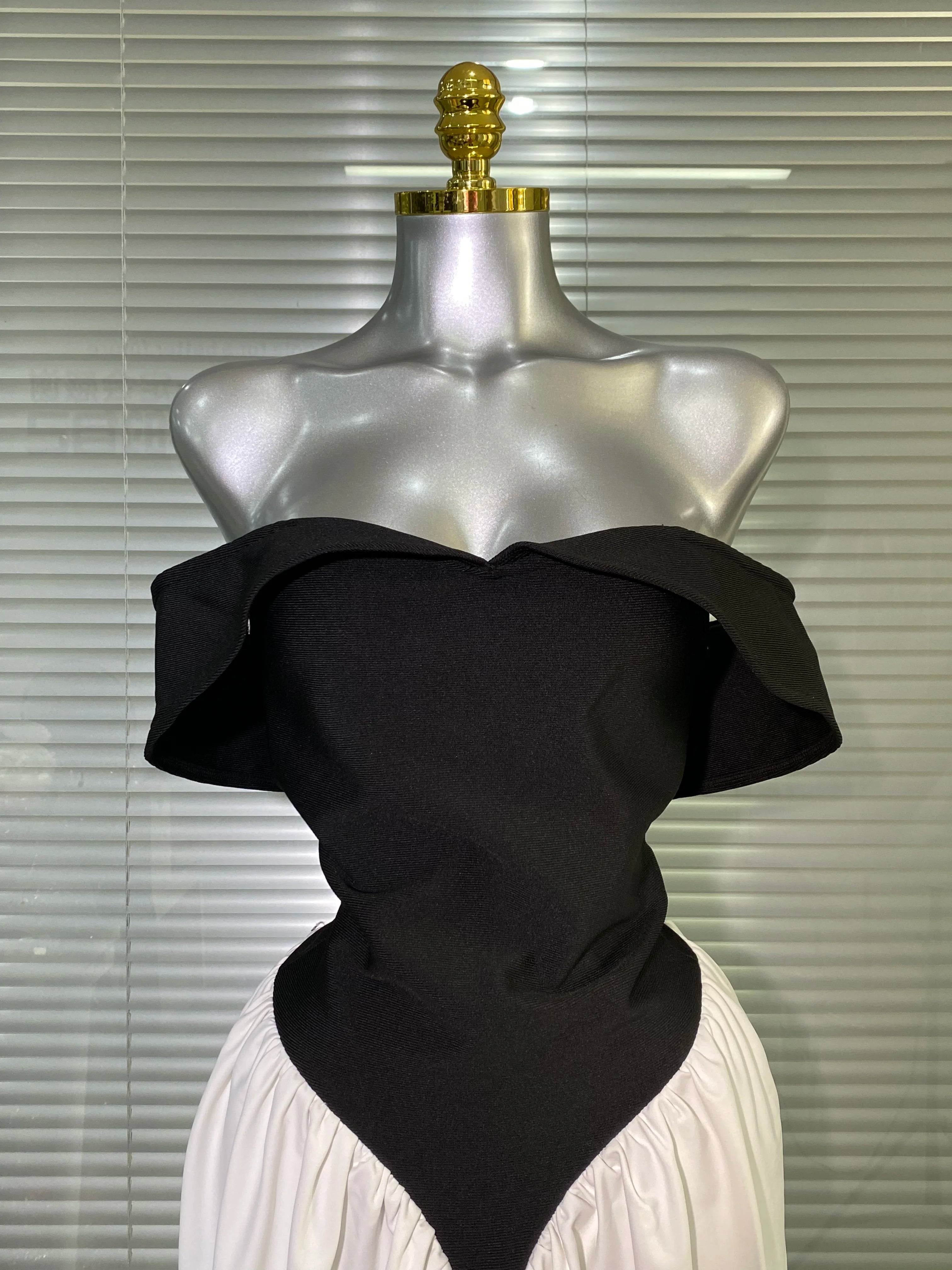 Brand New 2025 Women Sexy Off Shoulder Bandage Bodycon Maxi Dress Flower Evening Party Dress Vestido