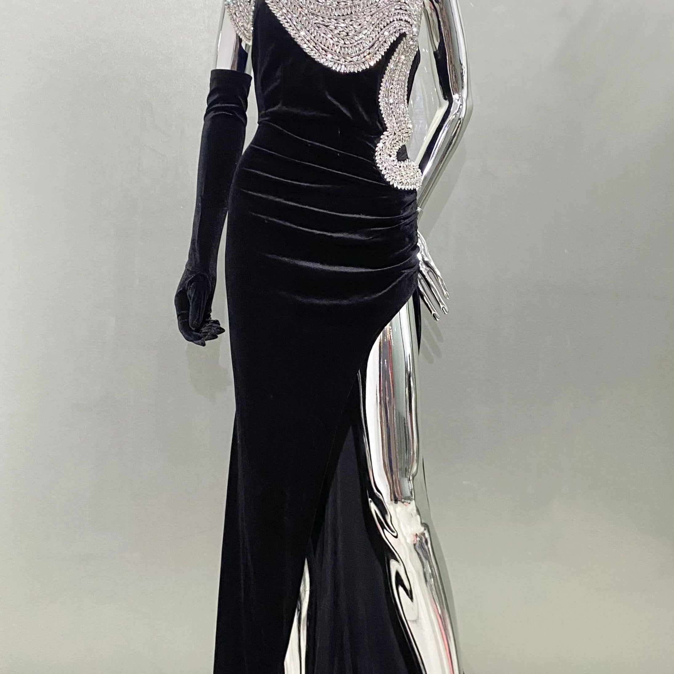 Women Celebrity Sexy Strapless Backless Diamonds Beading Maxi Long Gowns Dress Elegant Evening Party Club Dress Vestido