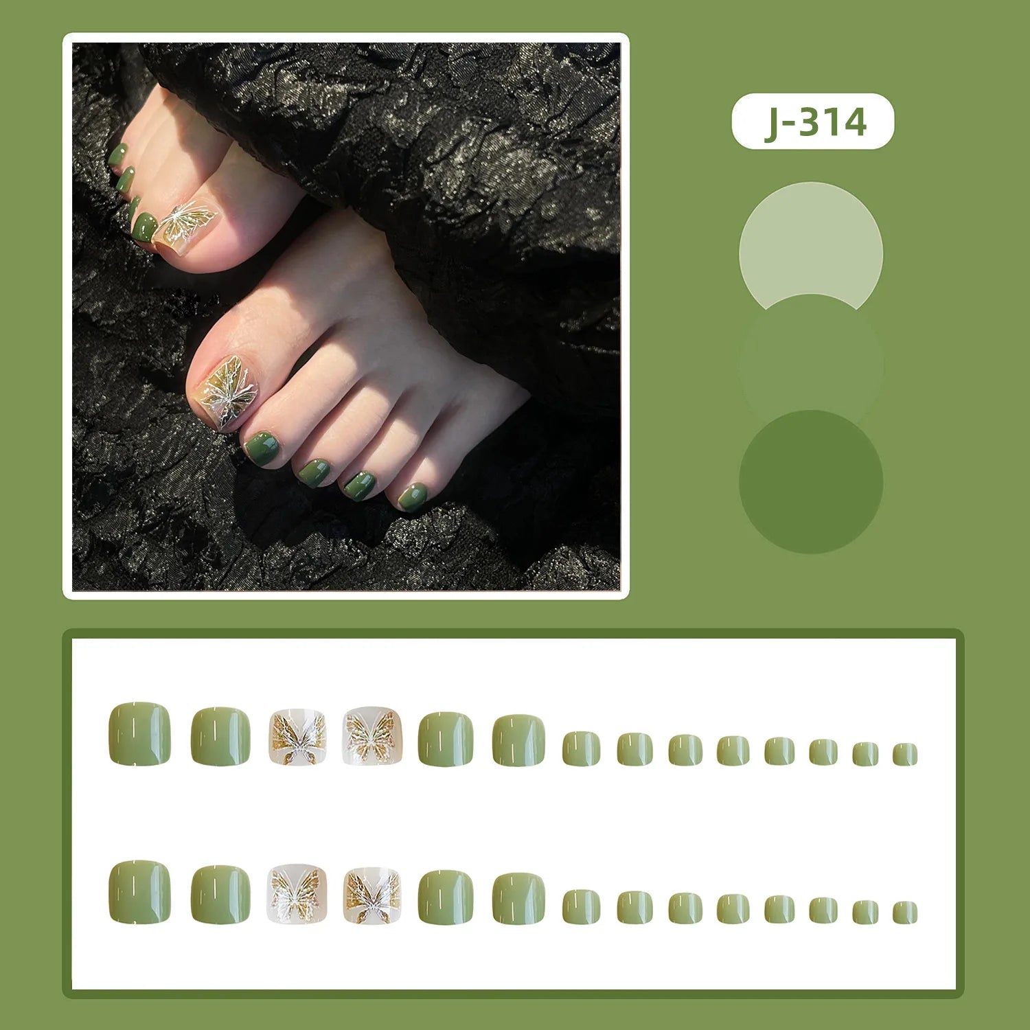 24pcs Flower Print Press on Toenails Summer Wearable False Toe Nails Wearable Spicy Girl Sweet Korean Style Fake Toenails
