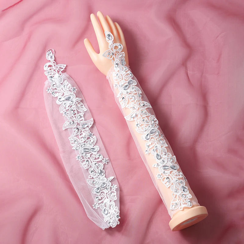 Wedding Bride Accessories Silk Gloves Long Short Dating Party Summer Elegance For Women and Girls ST-0043-A