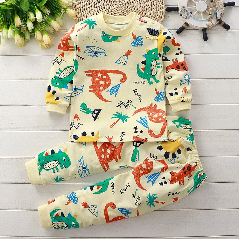 Kids Clothes Children Sets Children's Clothing Boys Girls Cotton Autumn winter Clothing Pants Sleepwear Underwear Christmas Gift Style13 thick