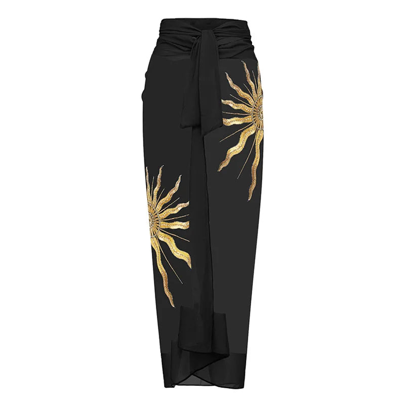 ZAFUAZ Sexy Swimwear Printd Flower Push Up Bikini Set Brazilian Skirt Women Swimsuit Beachwear Bathing Suit Dress Monokini