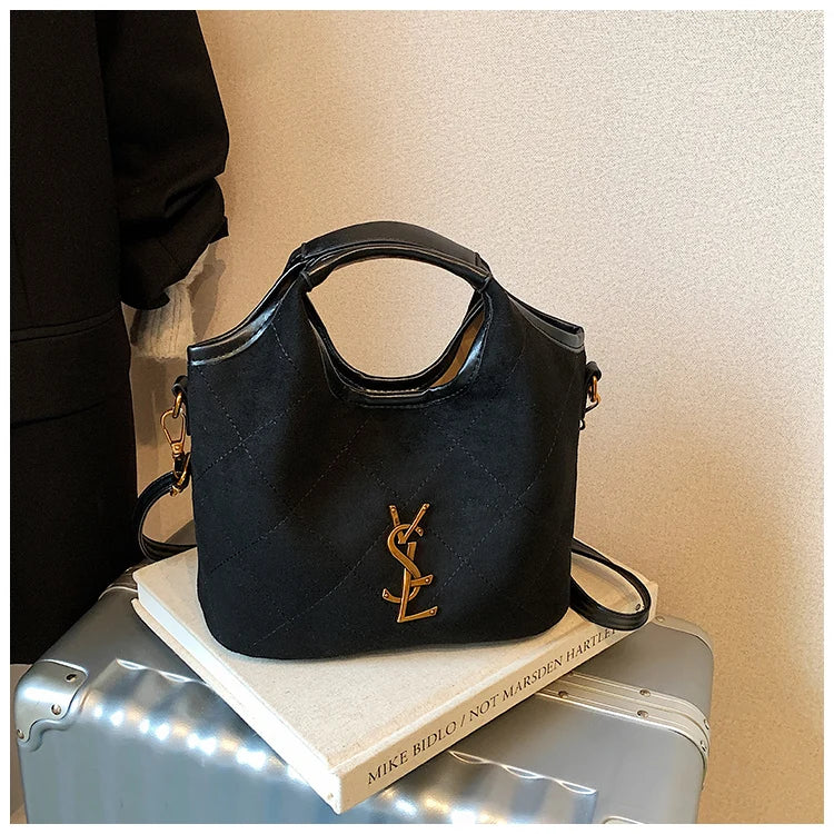 Trendy Women Satchel Bag Quilted Canvas Handbag with Chain Strap Suitable for Casual Dates Parties and Weekend Trips