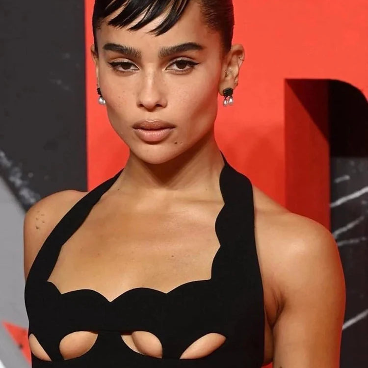 VC Black Halter Elegant Dress For Women 2022 New Summer Evening Party Celebrity Bodycon Long Dress Vestido