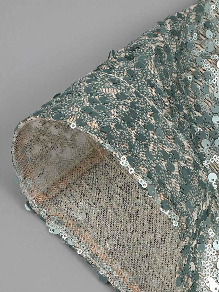 VC Luxury Women'S Elegant Dress For Special Occasions Sleeveless Maxi Gown With Pearl Sequins Female Clothing