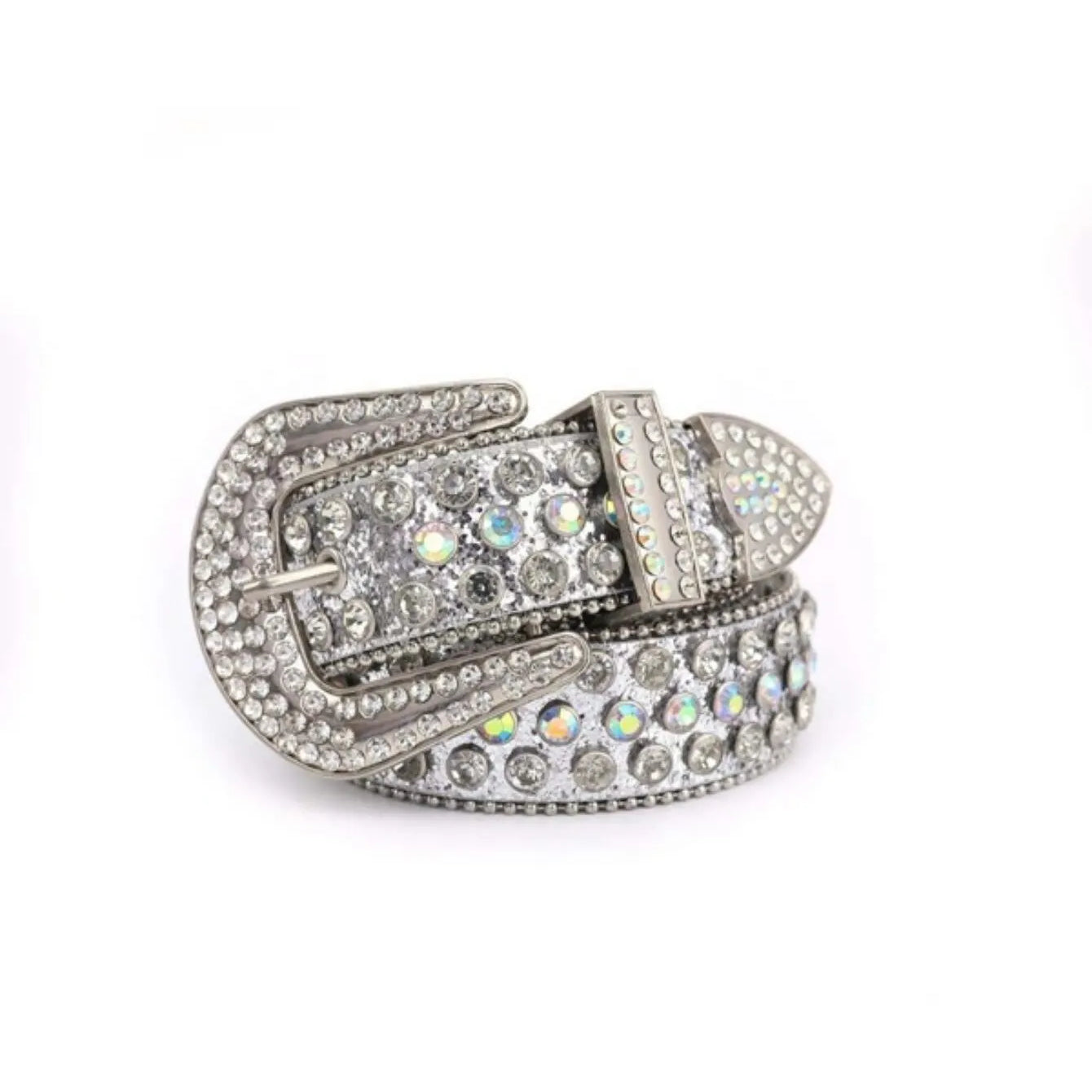 Women's Jeans Rhinestone Large Size Belt Men's Belt Western Denim Shiny Rivet Design Leather HipHop Punk Rock Y2K Style Belt