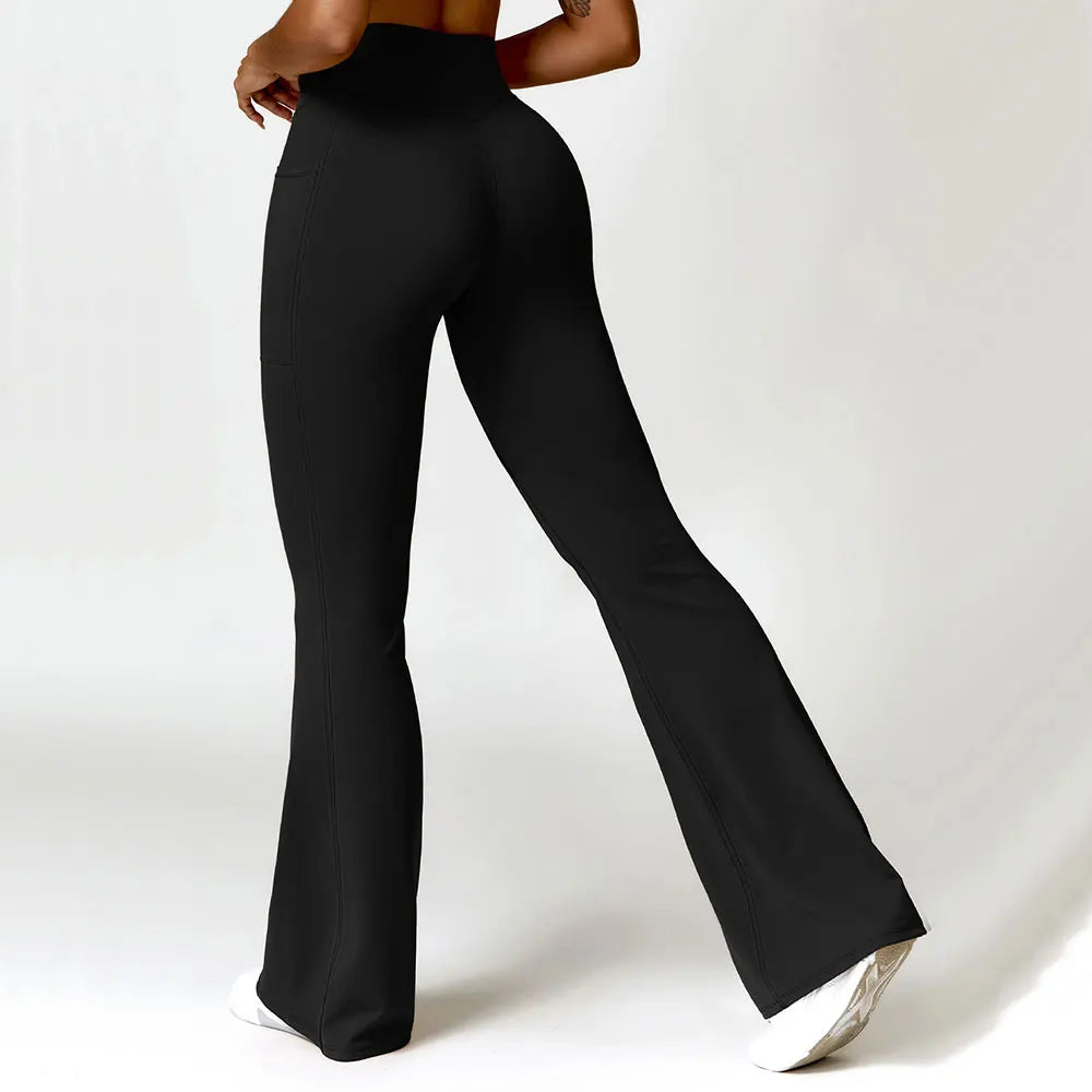 Flare Leggings Yoga Pants Women High Waist Wide Leg Pants Women Gym Push Up Workout Fitness Sports Flared Pant Latin Dance Pants