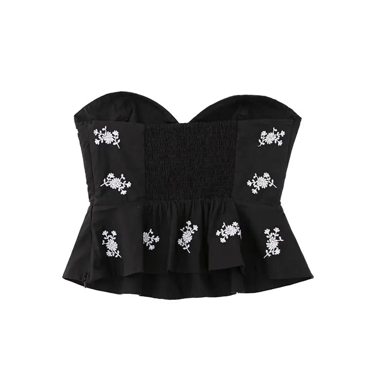 Nlzgmsj Camis Women Sexy Tank Tops Flower Embroidery Slim Sleeveless Camisole Women Fashion Summer Camis 202307