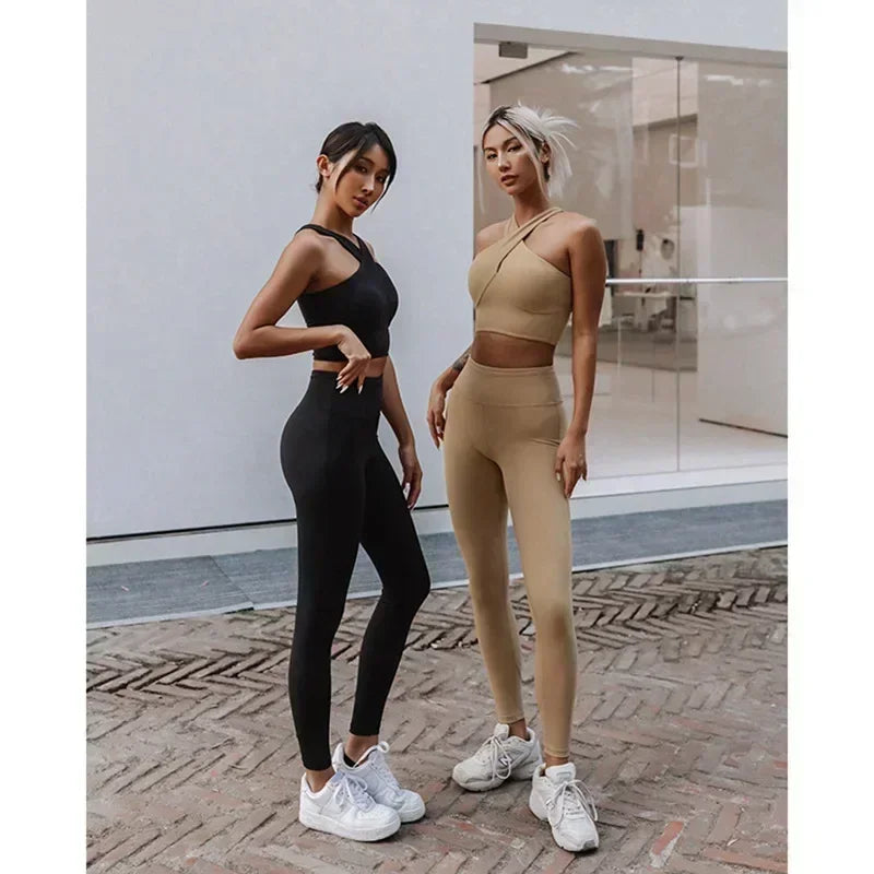 yoga suit, vest, sports bra, lingerie, women's sexy and beautiful back, cross strap fitness suit