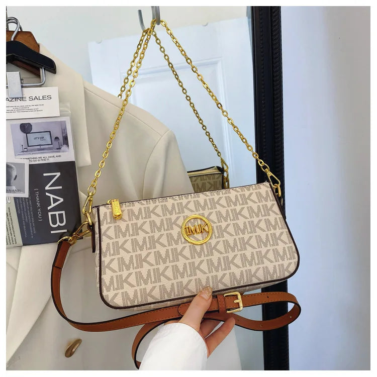 Winter Fashion Popular Luxury Bag New Trend Versatile Women's Bag Shoulder Messenger Bag Printed Chain Small Square Bag Women
