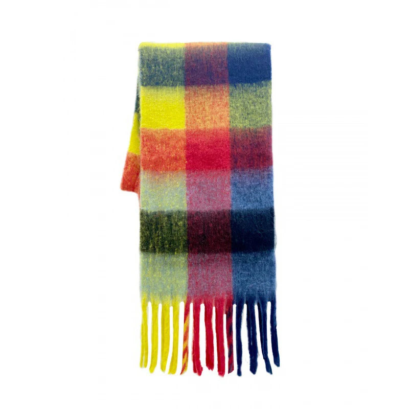 Classic Plaid Scarf Women Autumn Winter Soft Warm Scarf Luxury Long Simple Scarf Thickened Soft Shawl Fashion Accessories BRG no tag