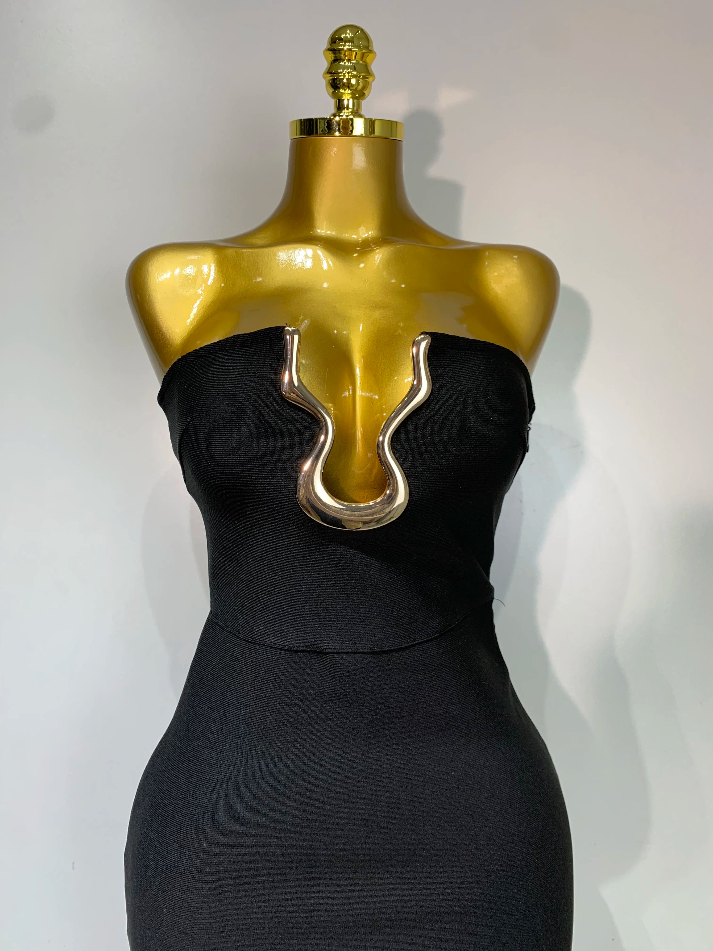 Luxury Birthday Celebrity Sexy Strapless Backless Maxi Long Bodycon Bandage Dress Women 2025 Elegant Evening Club Party Outfit