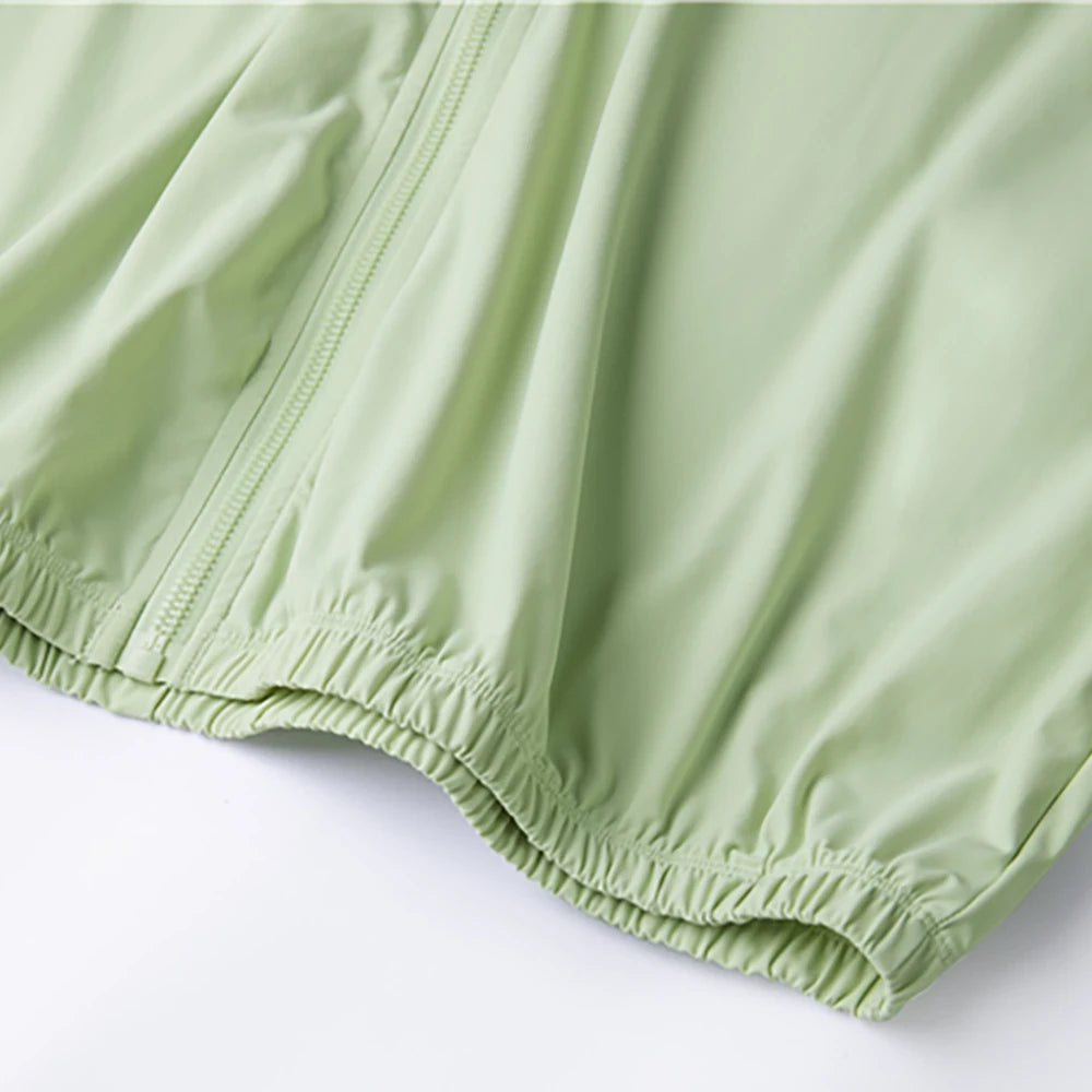 Summer Style Sun-proof Sports Jacket Long Sleeve With Hat Causal Wear Skin Friendly Breathe Freely Women Tops