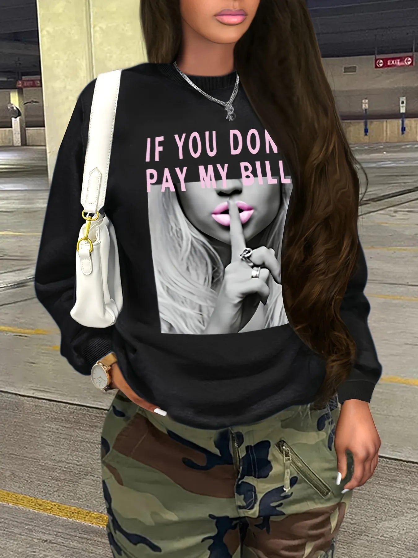 Women's Loose Fashion Sweater Autumn and Winter Round Neck Plush Plus Size