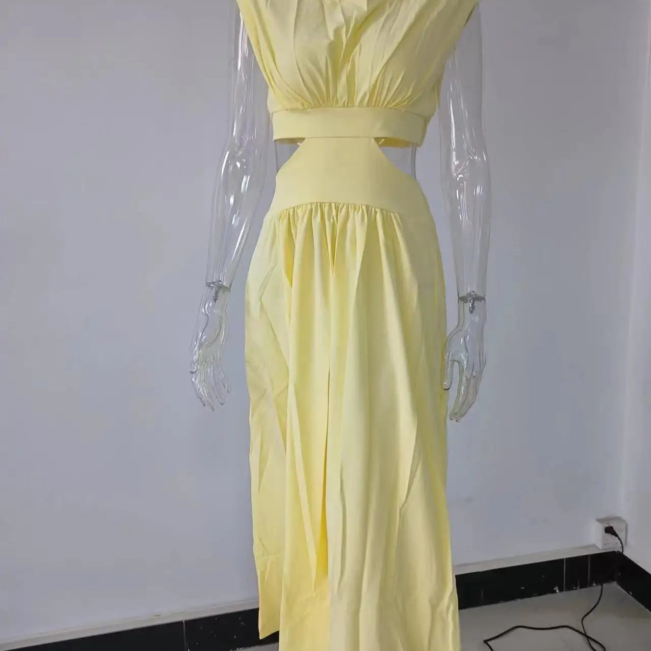 Women Spring Summer Long Maxi Dress Solid Color Fashion Sleeveless Backless Sweet Elegant Casual Dress 2023