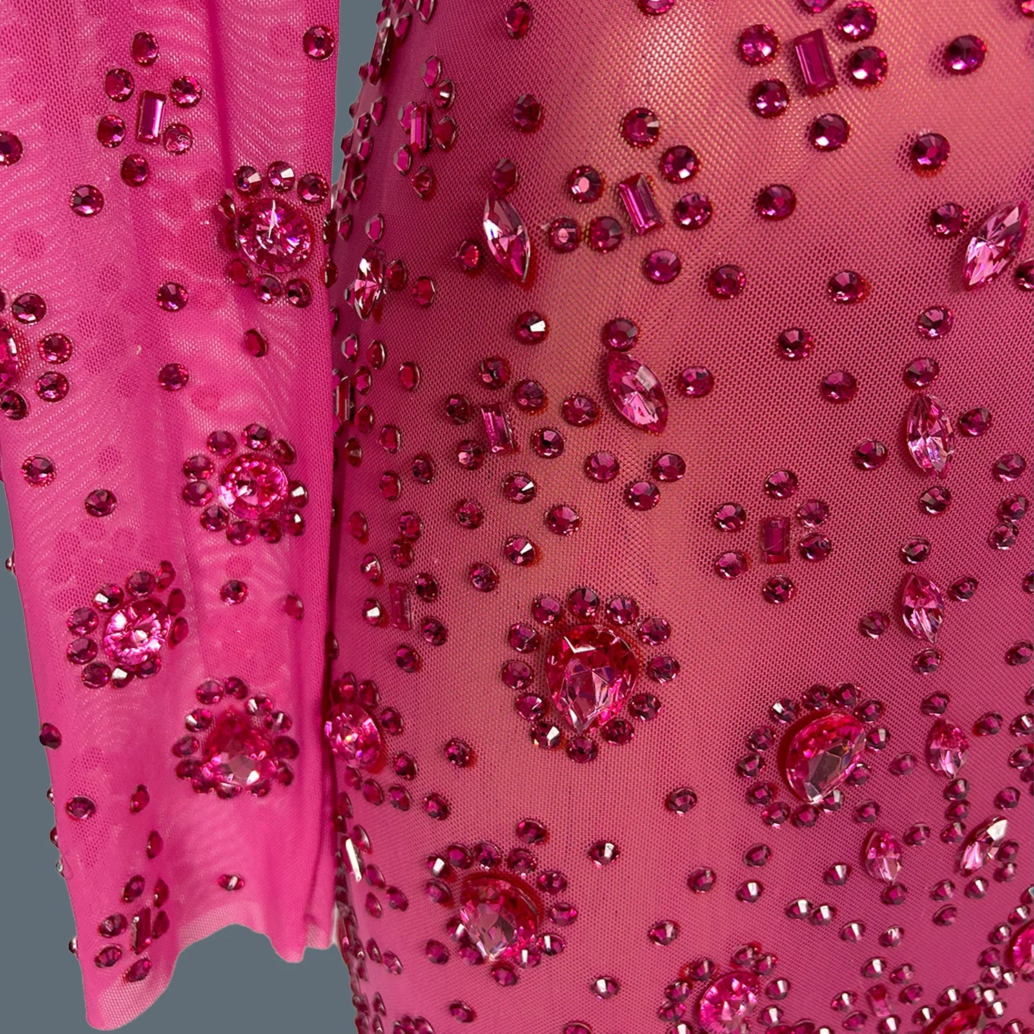 Haute Couture Dinner Party Dress Luxury Women's Elegant Evening Gown Sexy Curve Tulle Mesh Club Prom Attends Event Yuanquanxiong