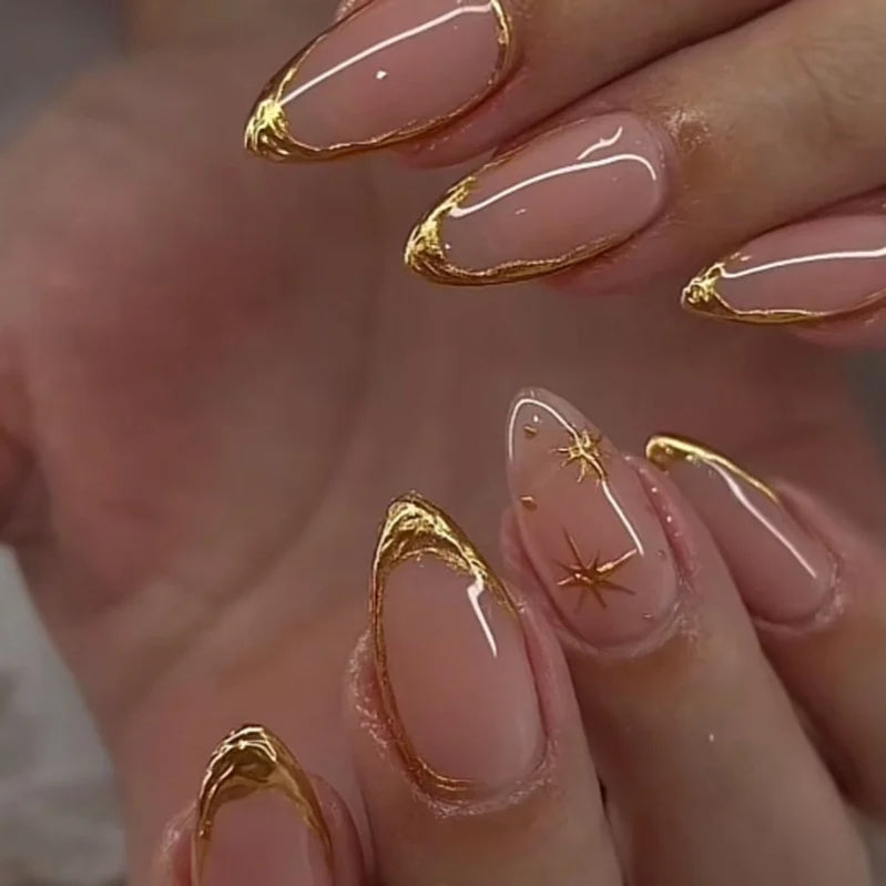 24pcs Black Cat's Eye Press on Nails Finished Ins Wearable False Nail Sets Love Design Stick on Nails Stilettos Fake Nail Tips