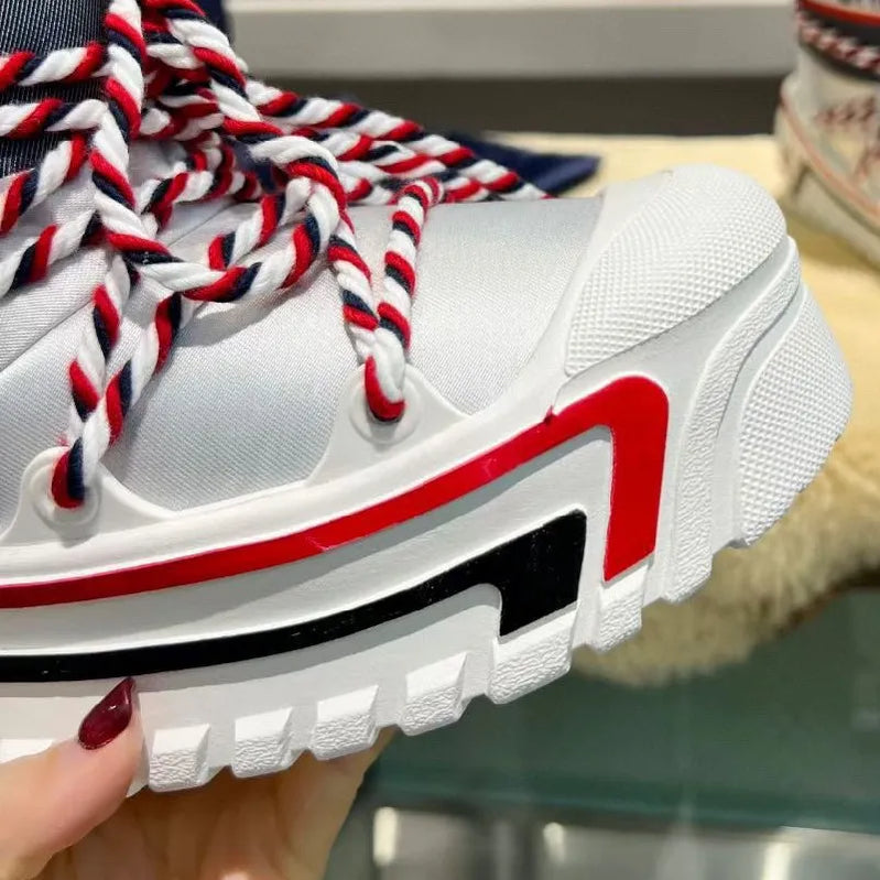 Leopard Print Women Snow Boots Waterproof Non-slip Designer Female Ankle Boots Platform Keep Warm Fur Ladies Winter Shoes