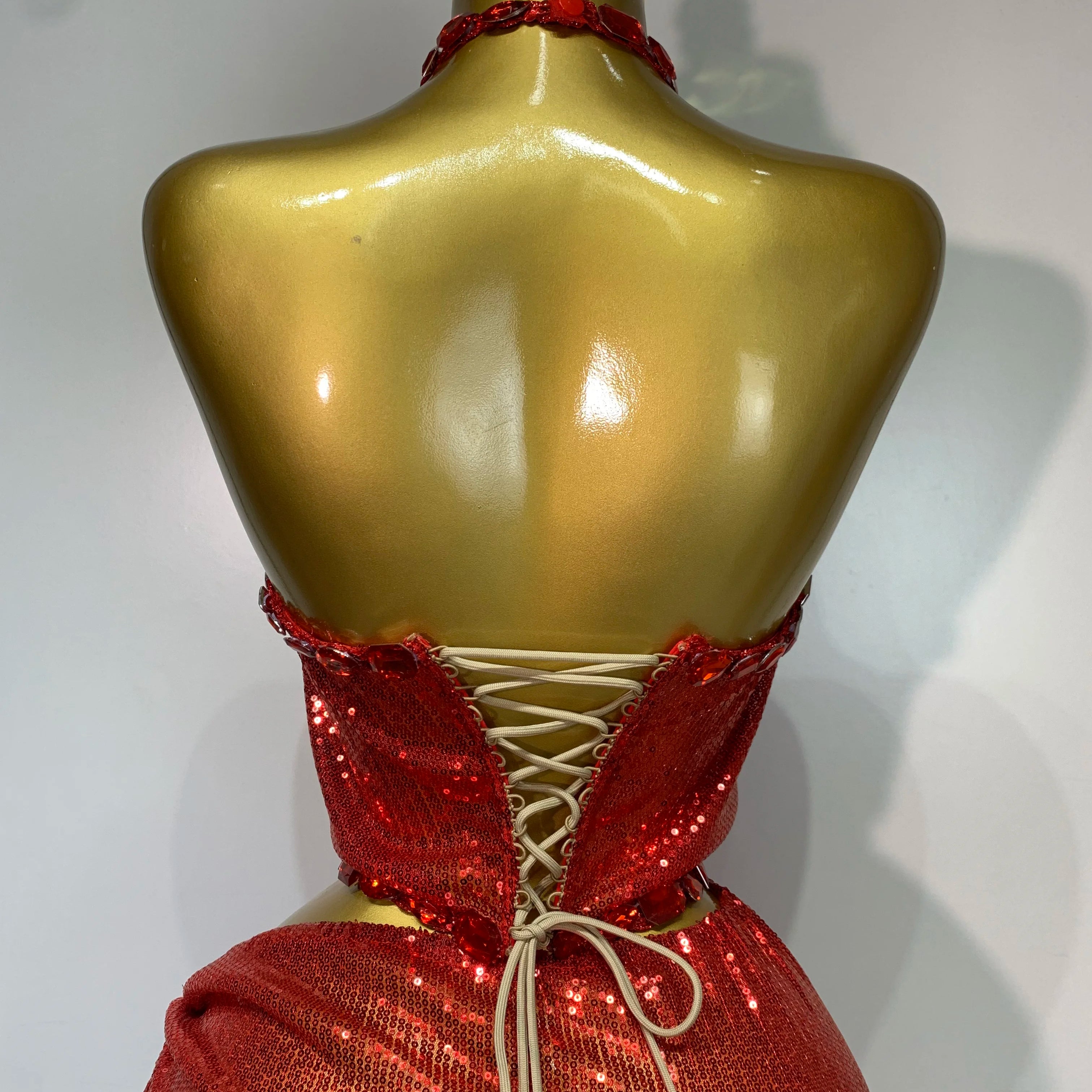 Sexy Backless Shiny Diamond Two Piece Set 2025 Women Elegant Evening Party Luxury Birthday Nightclub Singer Stage costume