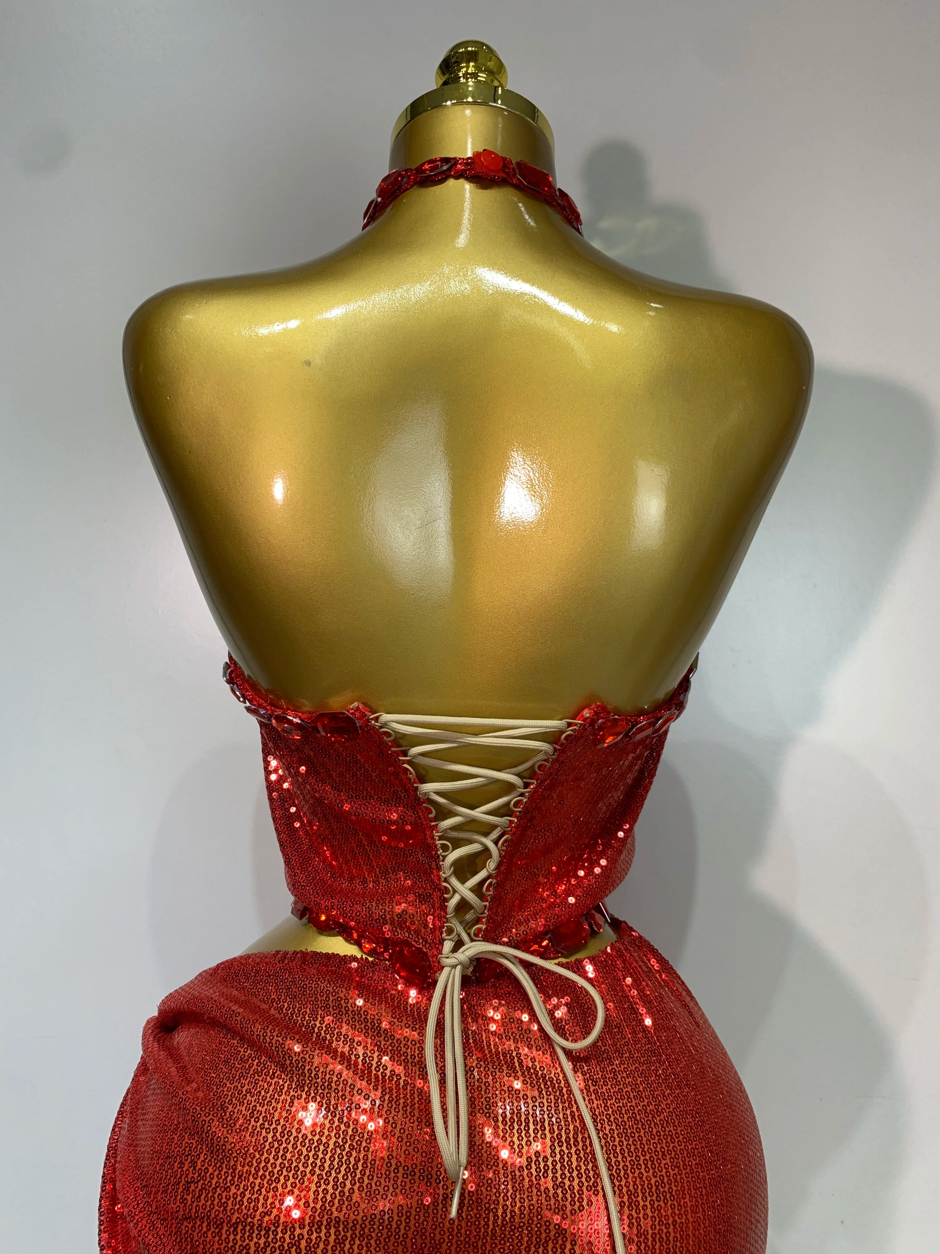 Sexy Backless Shiny Diamond Two Piece Set 2025 Women Elegant Evening Party Luxury Birthday Nightclub Singer Stage costume